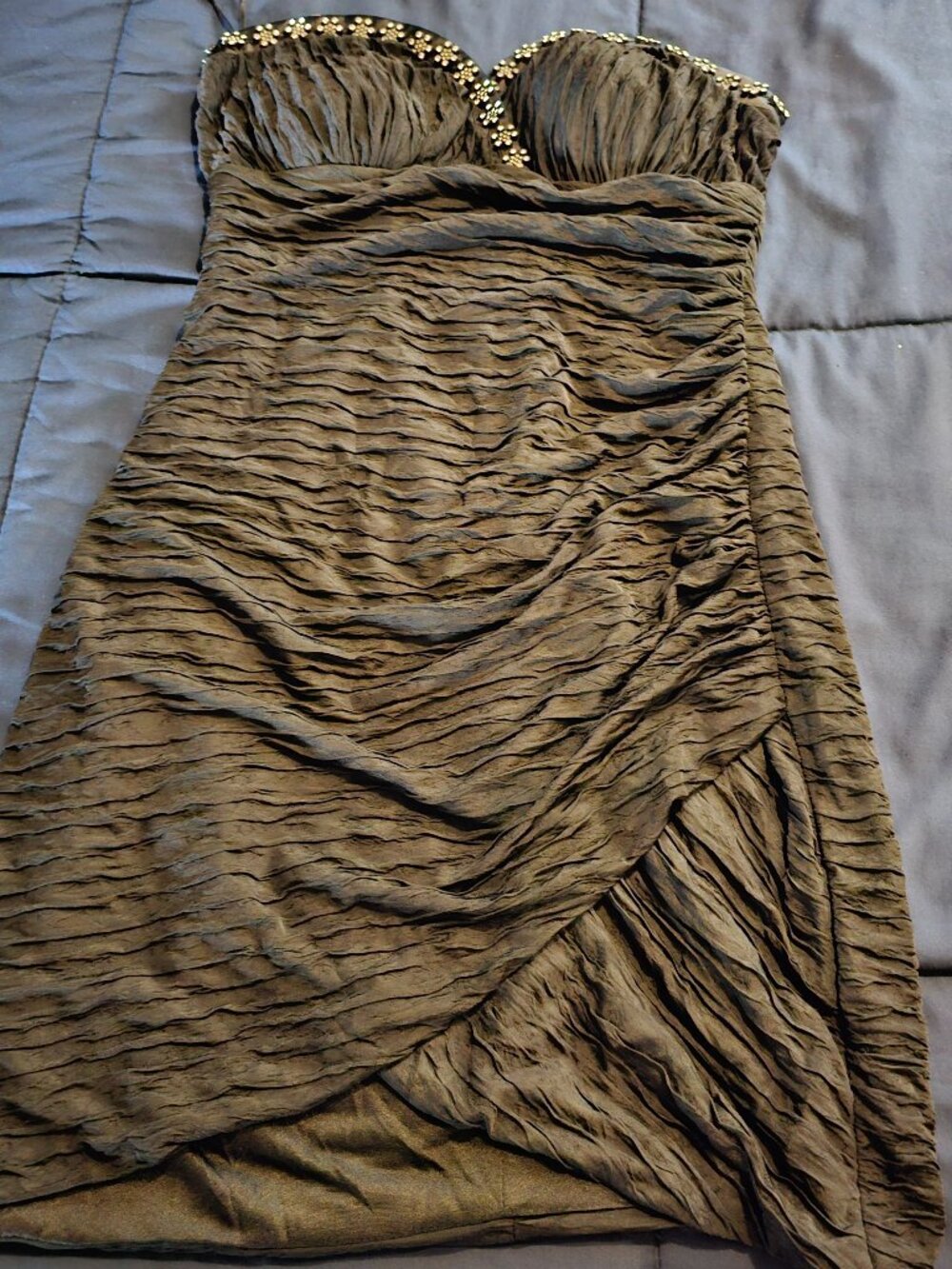 Black Strapless Mini Cocktail Dress, Forla Paris, Sz L